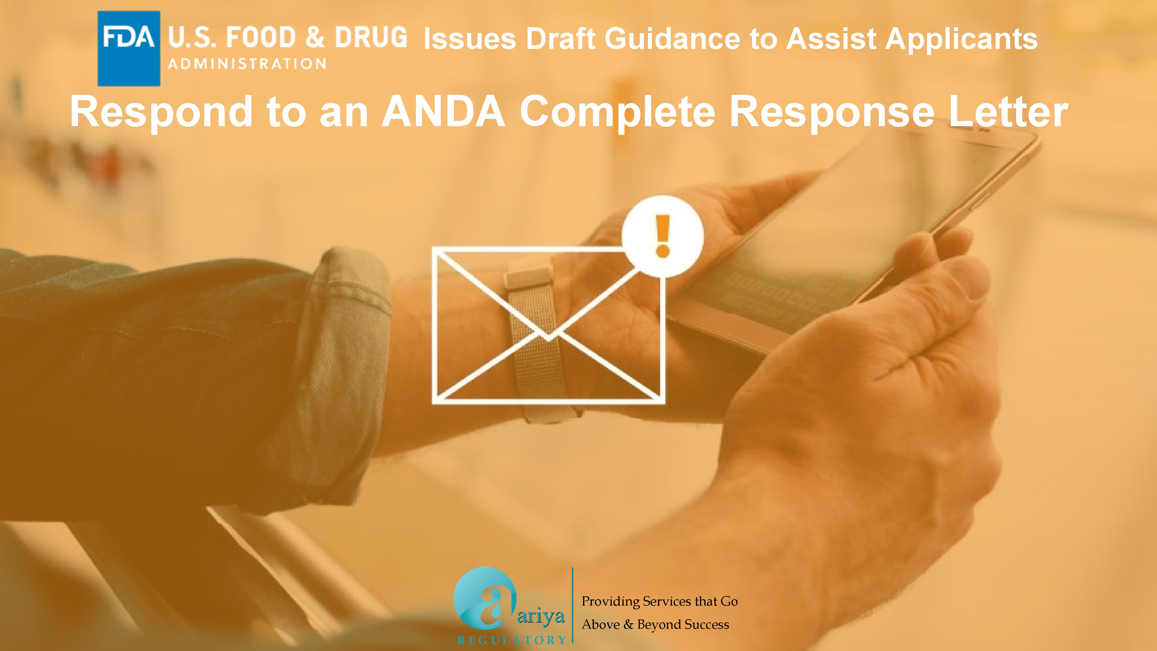Guidance to Assist Applicants Respond to an ANDA CRL